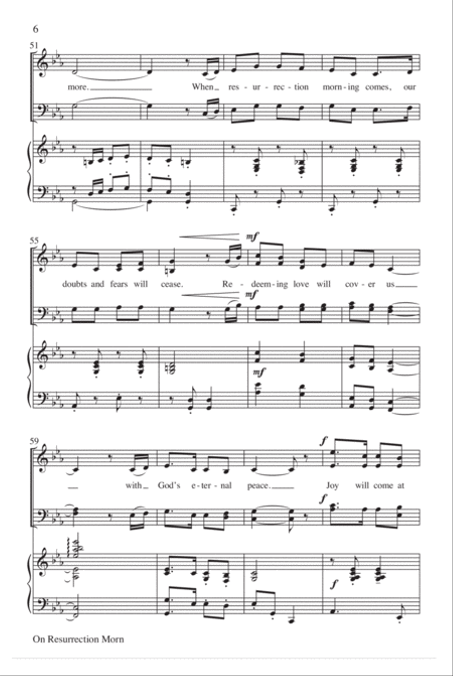 On Resurrection Morn 4-Part scores gallery preview page 6