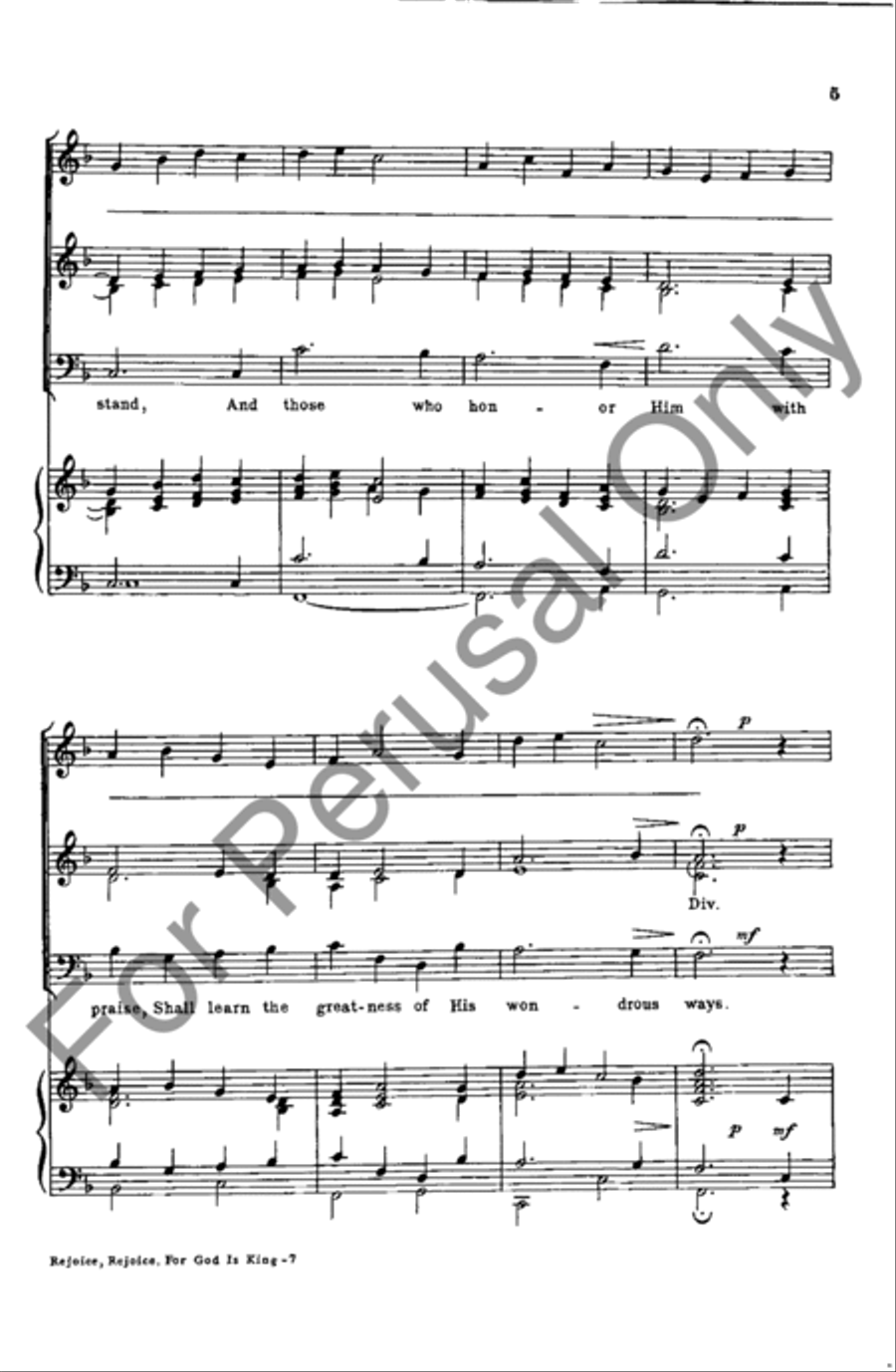 Rejoice, Rejoice, For God Is King SSATB scores gallery preview page 5