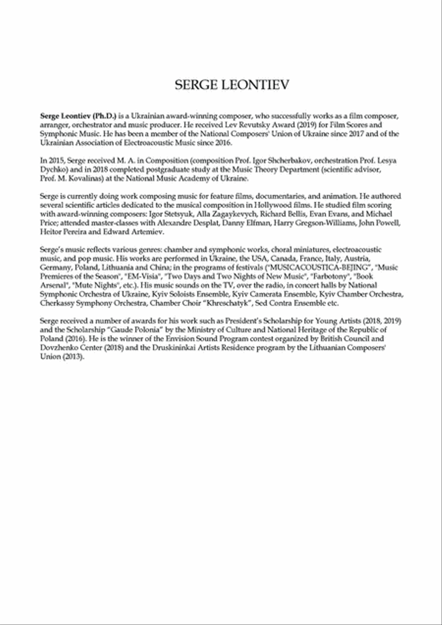 Ukrainian Dyptych Chamber Music scores gallery preview page 2