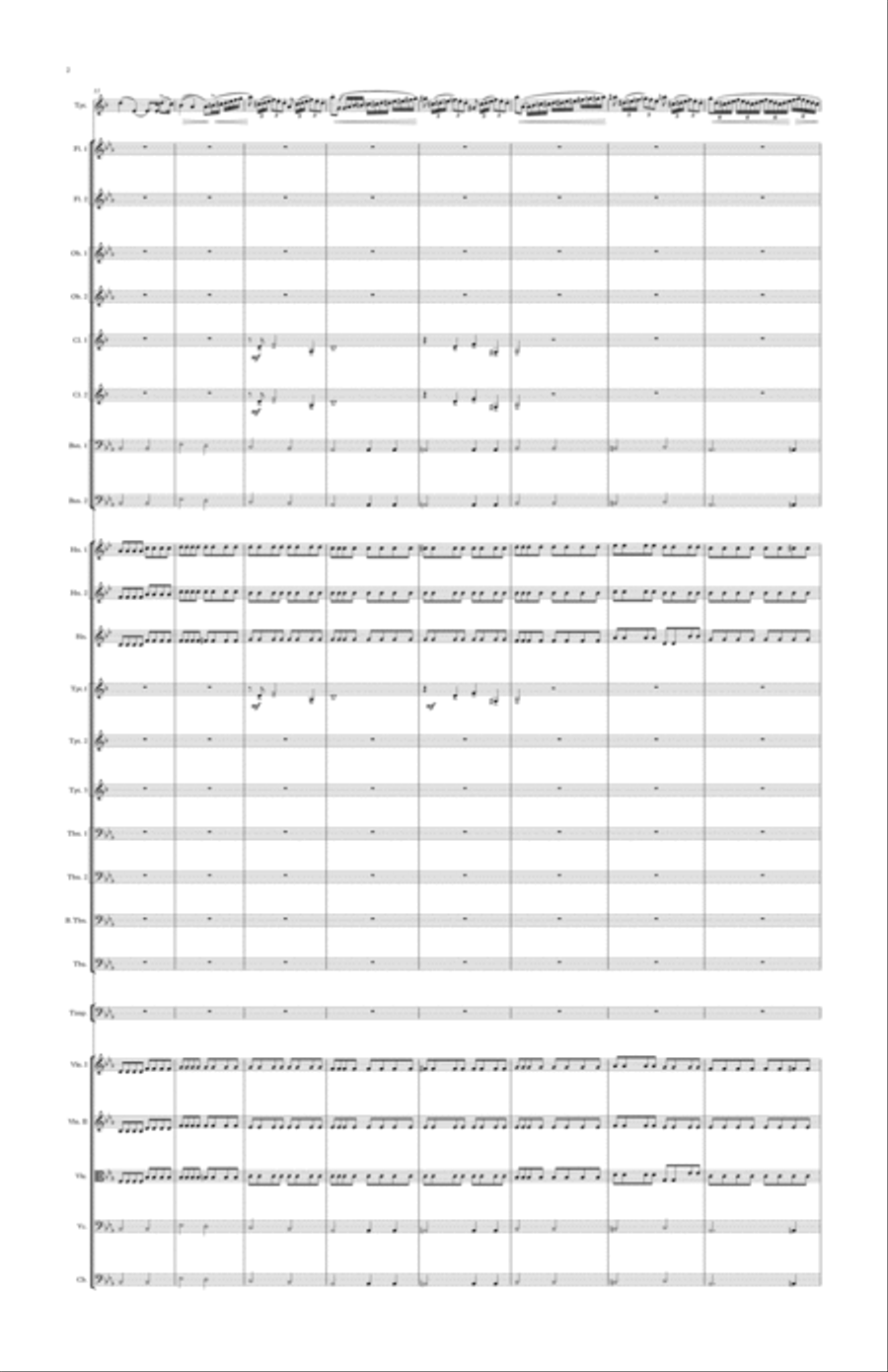 VASILLY BRANDT. TRUMPET CONCERT PIECE no 2. arrenged by KHUUSHAAN BATZAYA Full Orchestra scores gallery preview page 2