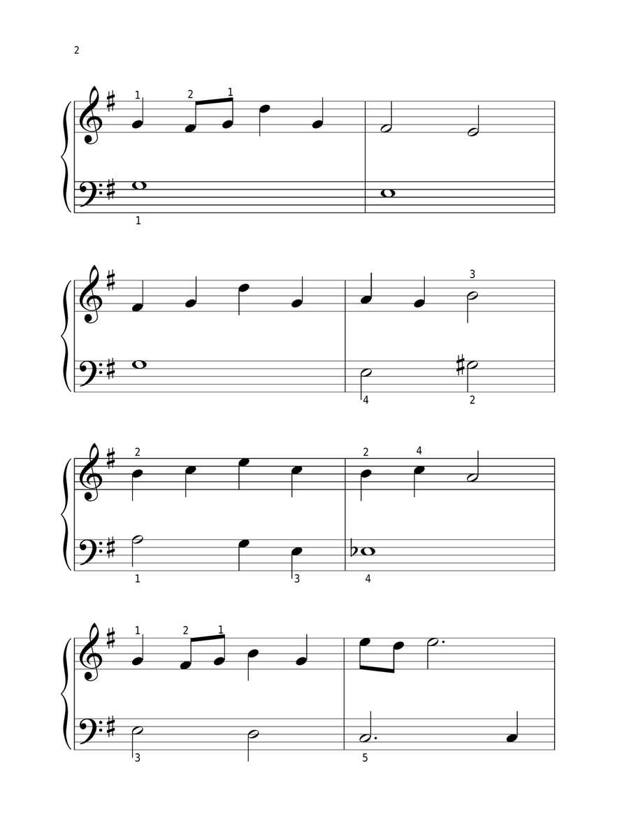 If I Never Knew You (End Title) (from Pocahontas) Easy Piano scores gallery preview page 2