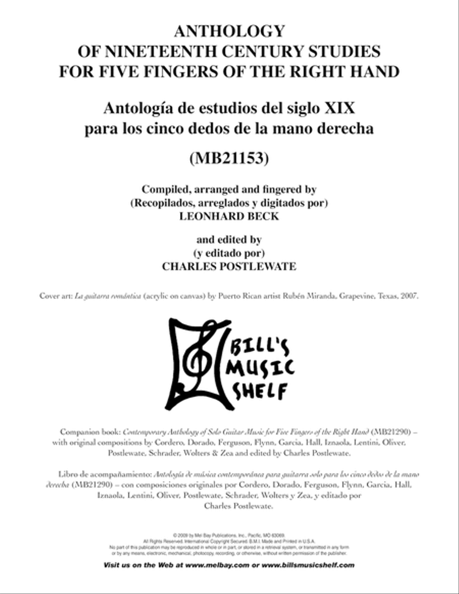Anthology of 19th Century Studies Acoustic Guitar scores gallery preview page 2