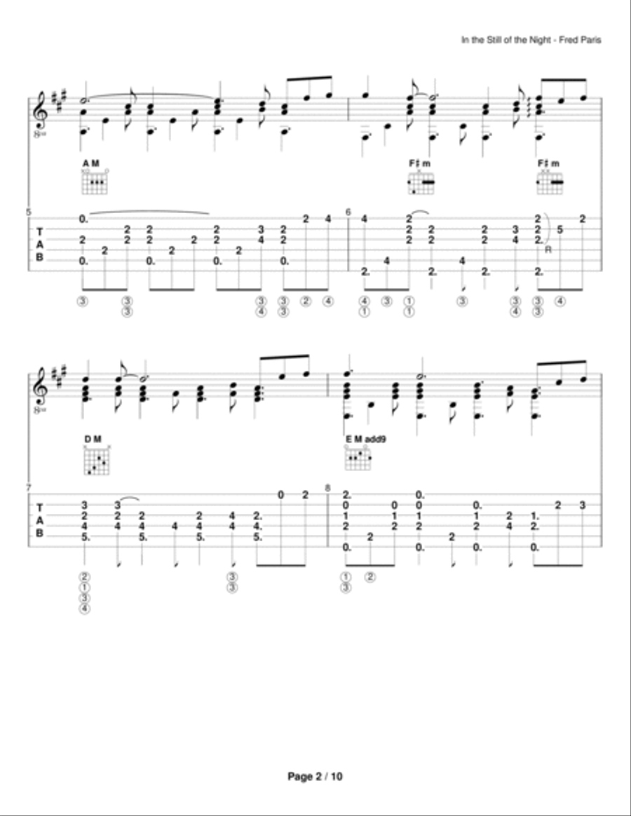 In The Still Of The Night Guitar Solo scores gallery preview page 2