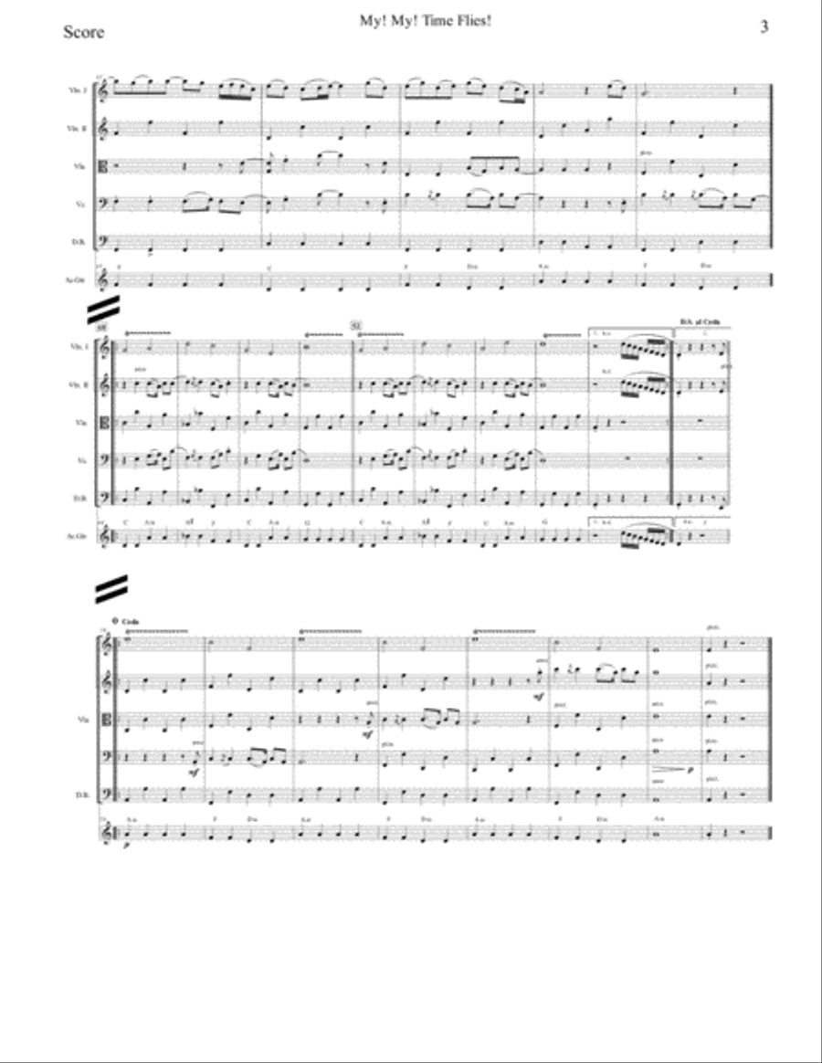 My! My! Time Flies! String Orchestra scores gallery preview page 4