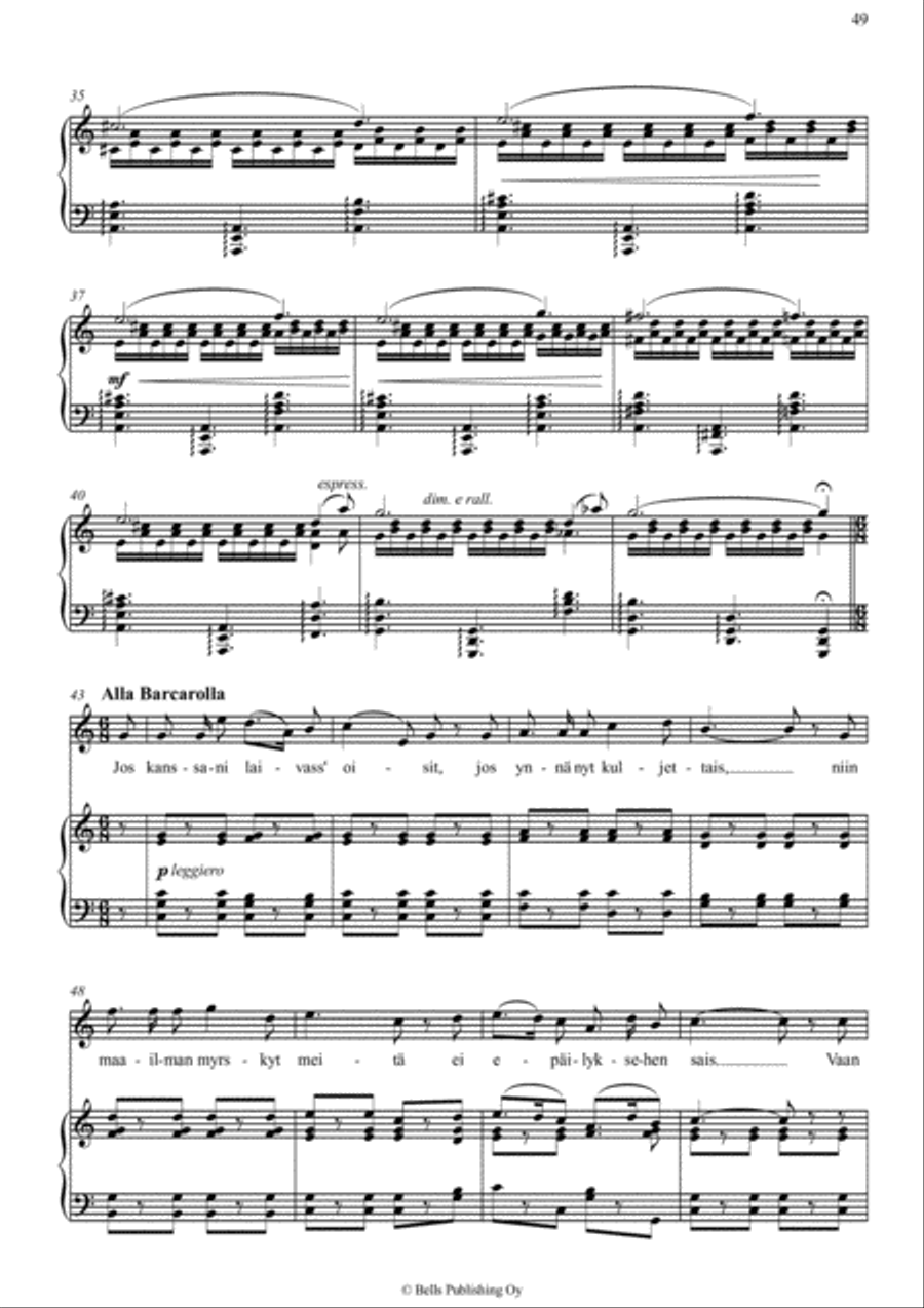 Merella, Op. 47 No. 4 (A minor) Voice Solo scores gallery preview page 5