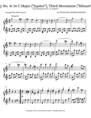 Symphony No. 41 In C Major ("Jupiter"), Third Movement ("Minuet") Excerpt