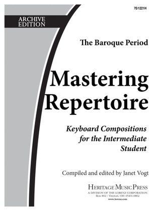 Book cover for Mastering Repertoire: Baroque
