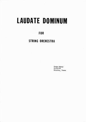 Laudate Dominum (score)