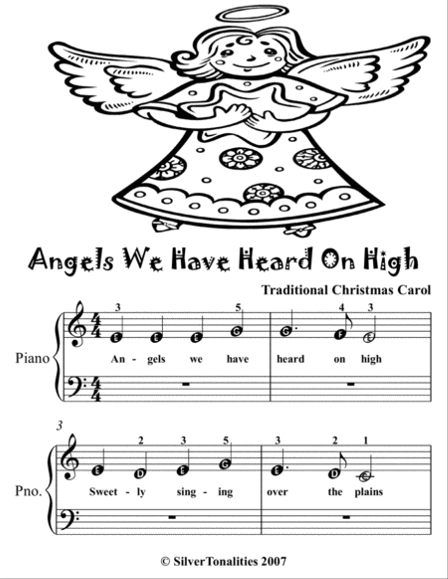 Angels We Have Heard On High Beginner Piano Sheet Music 2nd Edition Easy Piano scores gallery preview page 2