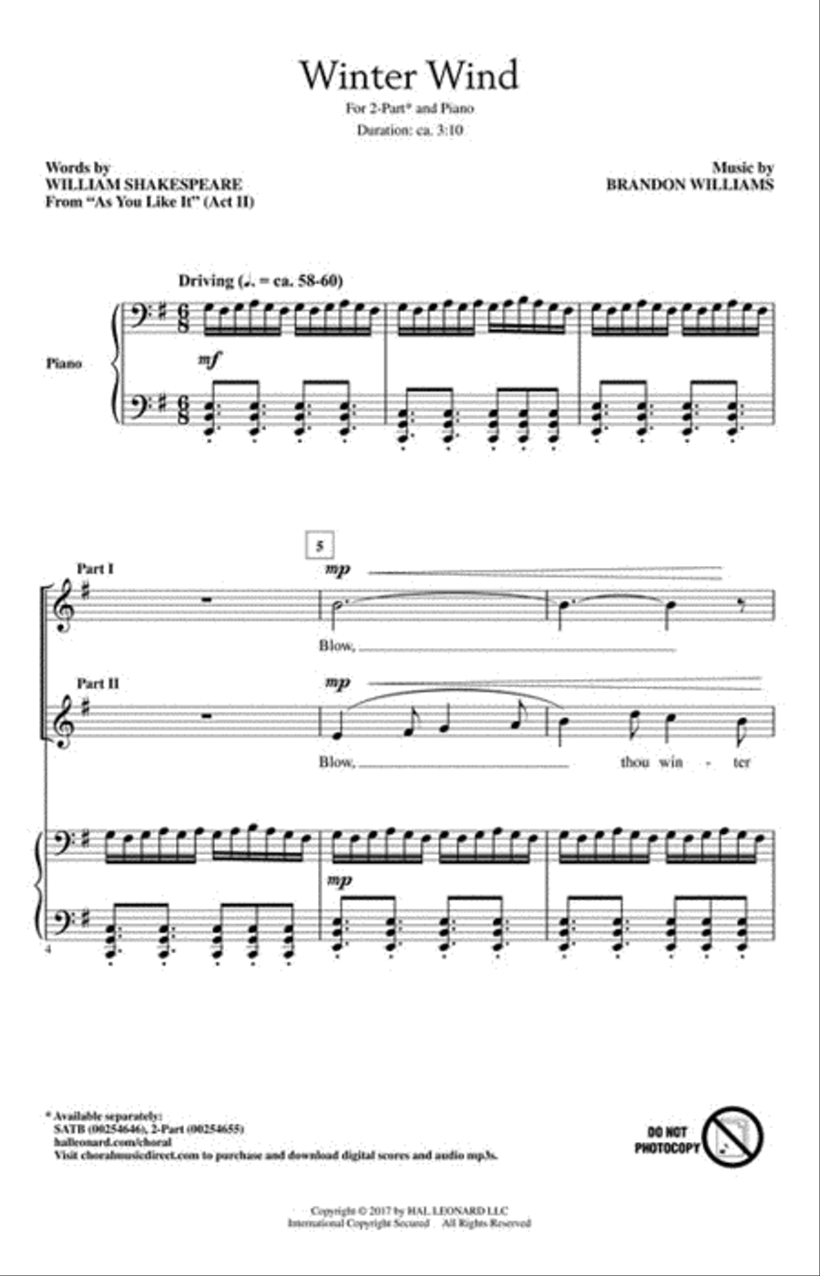 Winter Wind Winter Wind 2-Part scores gallery preview page 2