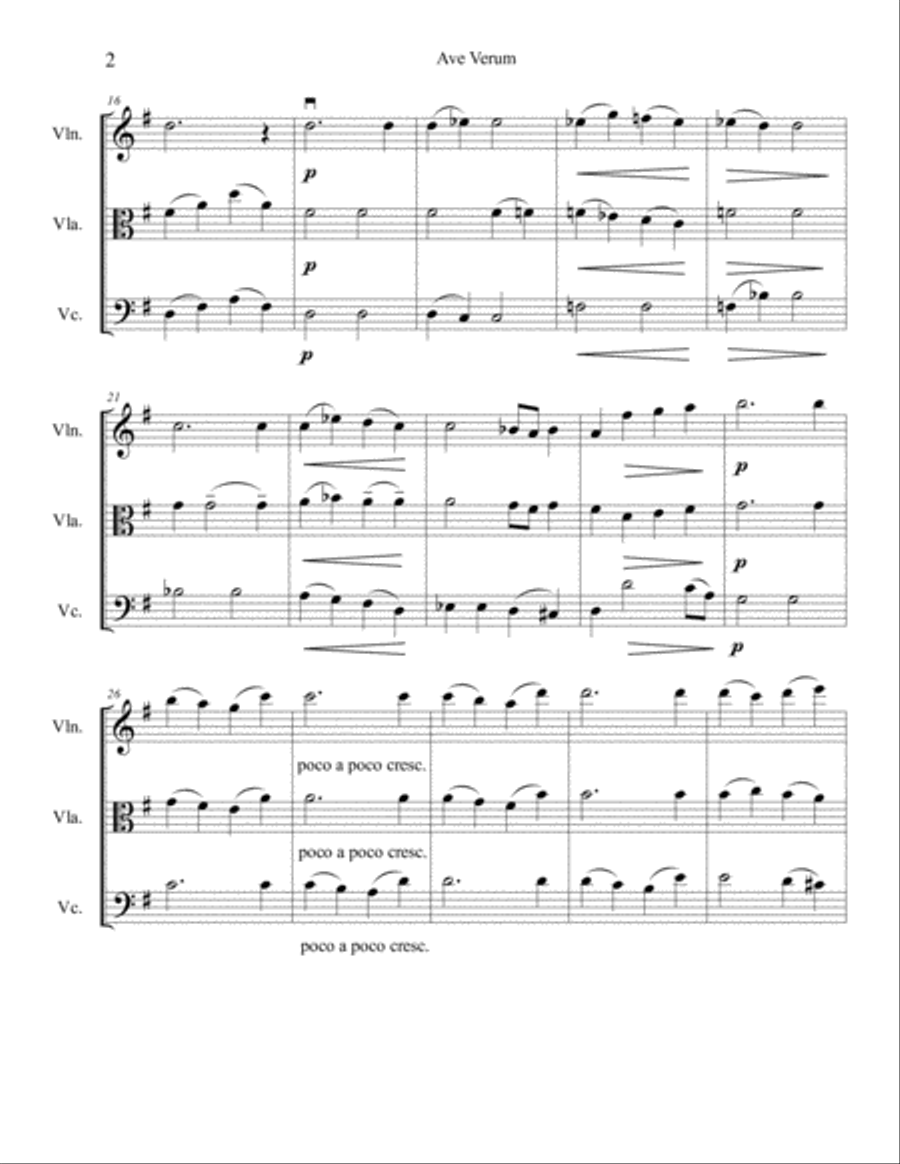 Ave Verum String Trio scores gallery preview page 3