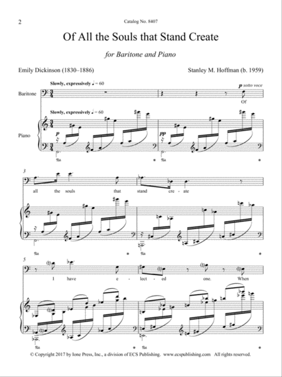 Of All the Souls that Stand Create Baritone Voice scores gallery preview page 2