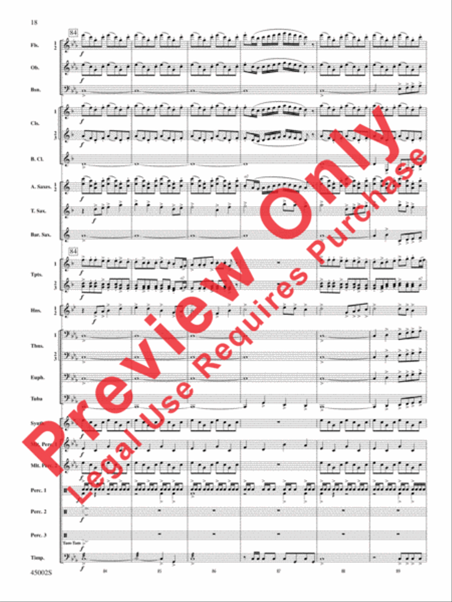 Winds of Change Concert Band scores gallery preview page 54