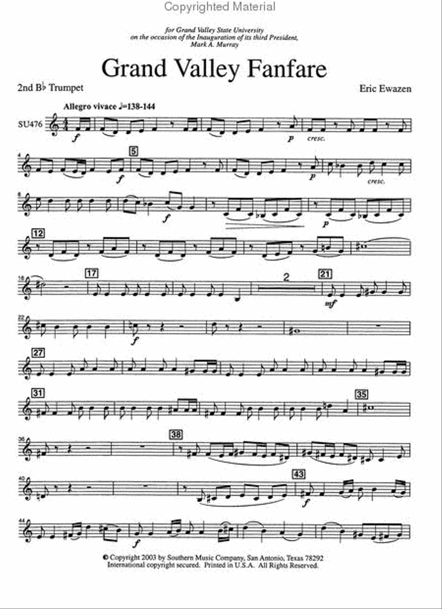 Grand Valley Fanfare Brass Quintet scores gallery preview page 4