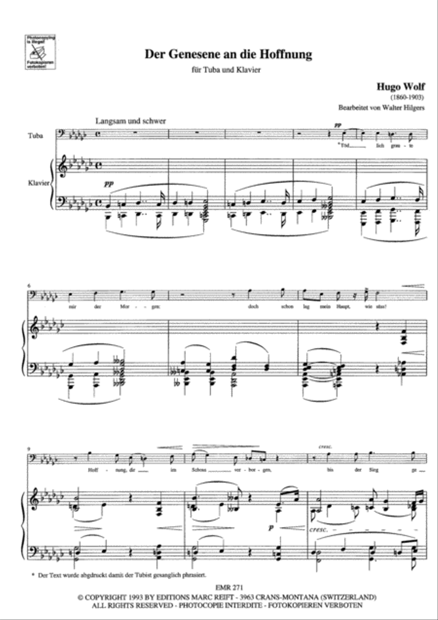 Der Genesene an die Hoffnung Tuba scores gallery preview page 4