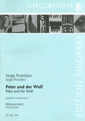 Book cover for Peter And The Wolf Woodwind Quintet Score/parts Flt, Ob, Cl-a, Hn, Bsn