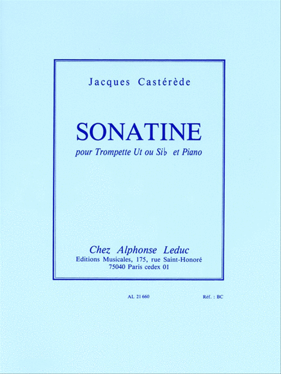 Book cover for Sonatina for Trumpet and Piano