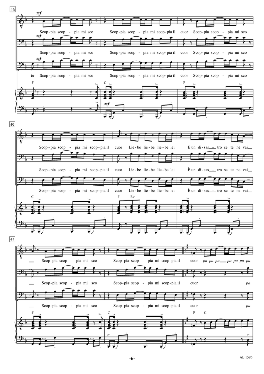 Per Fare L'amore 3-Part scores gallery preview page 6