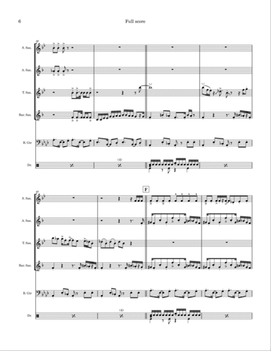 That Mellow Saxophone Saxophone Quartet scores gallery preview page 6