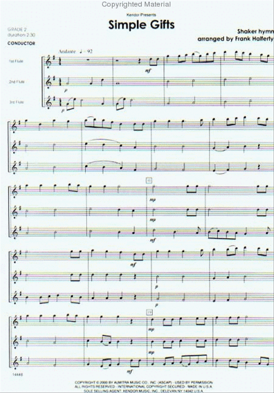 Simple Gifts Score scores gallery preview page 2