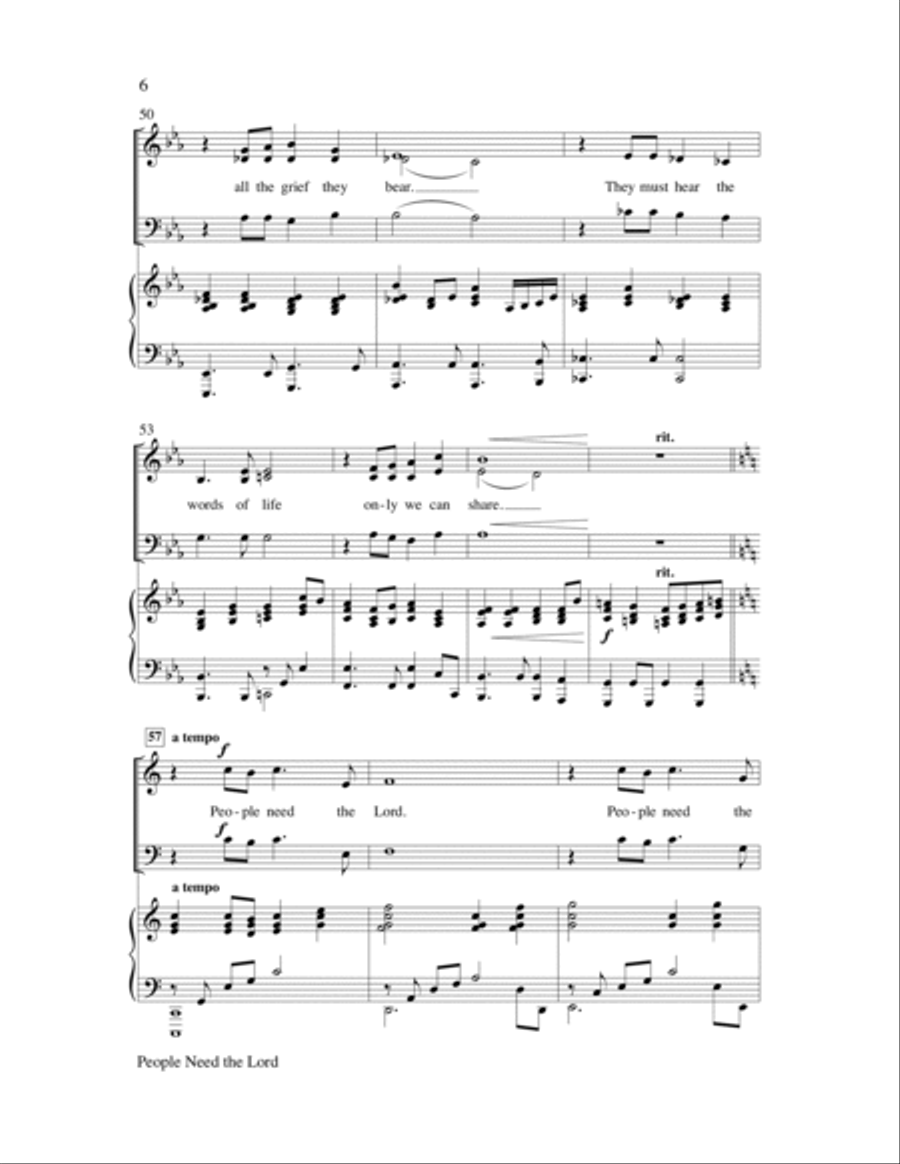 People Need the Lord 3-Part scores gallery preview page 6