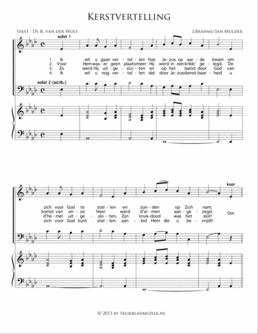 Kerstvertelling Kerstvertelling 4-Part scores gallery preview page 1