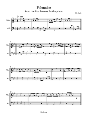 Polonaise for violin and cello duet
