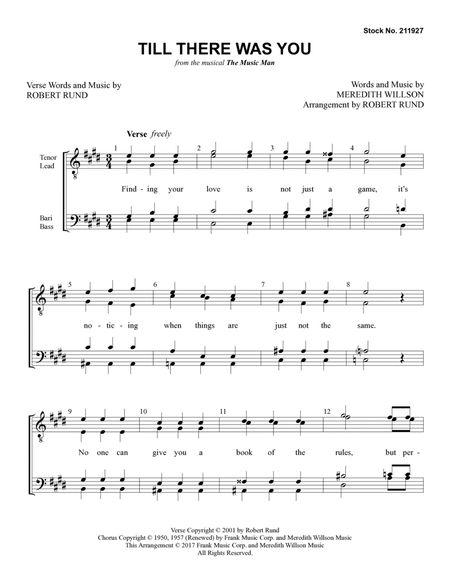 Till There Was You (from The Music Man) (arr. Robert Rund)