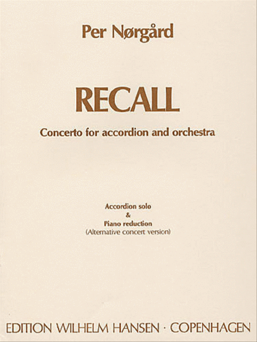 Recall Piano Accompaniment scores gallery preview page 1