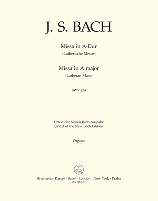 Book cover for Mass A major BWV 234 'Lutheran Mass 2'