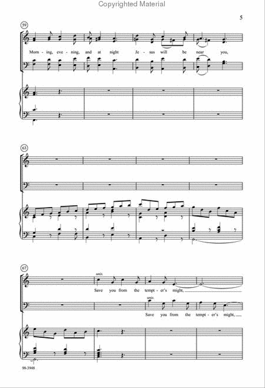 With the Lord Begin Your Task 4-Part scores gallery preview page 4