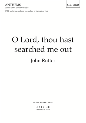 Book cover for O Lord, thou hast searched me out