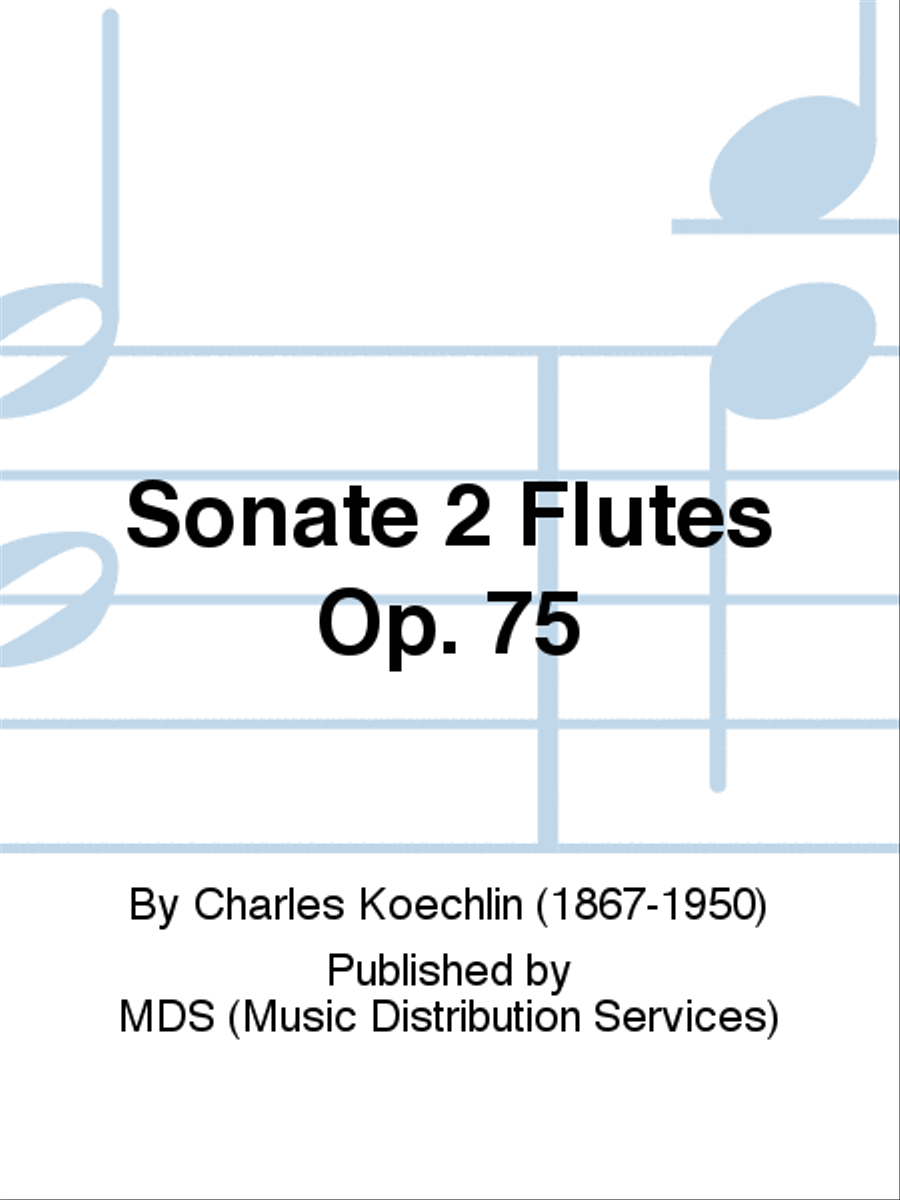 SONATE 2 FLUTES op. 75 Flute Duet scores gallery preview page 1