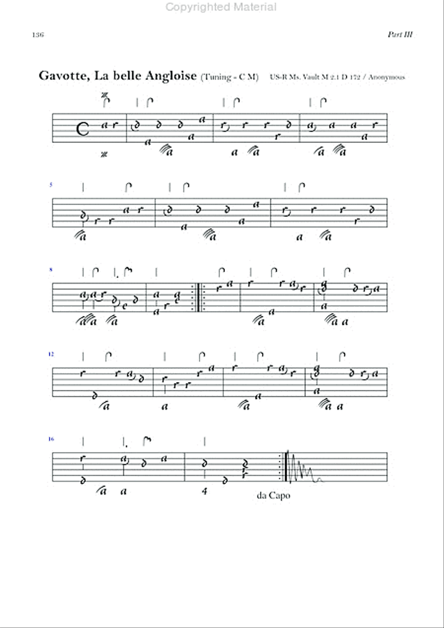 Method for the Baroque Lute. A practical guide for beginning and advanced lutenists Lute scores gallery preview page 12