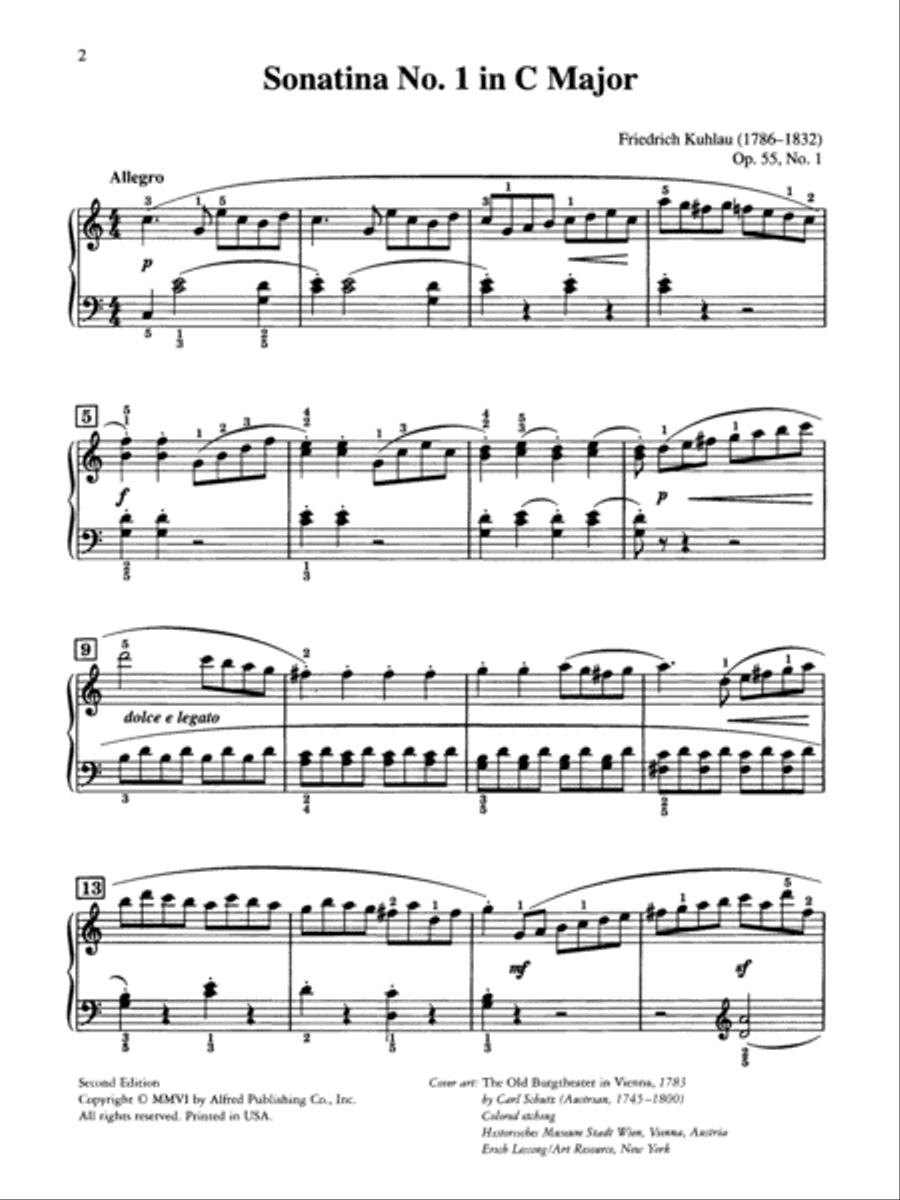 Kuhlau: Sonatina No. 1 in C Major, Opus 55