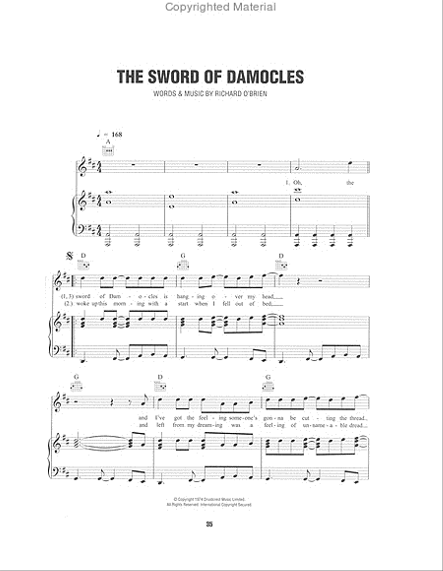 The Rocky Horror Show – 40th Anniversary Piano, Vocal, Guitar scores gallery preview page 5