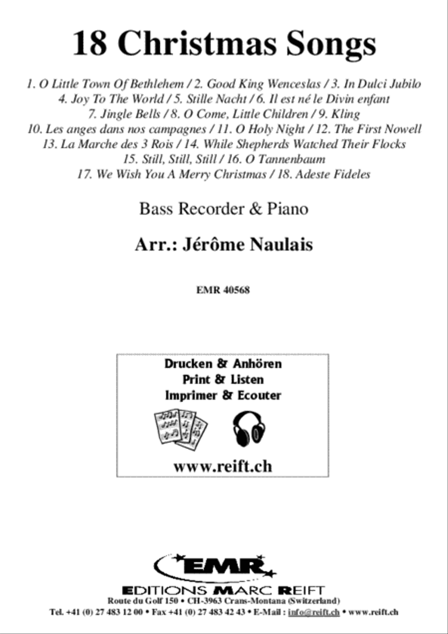 18 Christmas Songs 18 Christmas Songs Bass Recorder scores gallery preview page 2