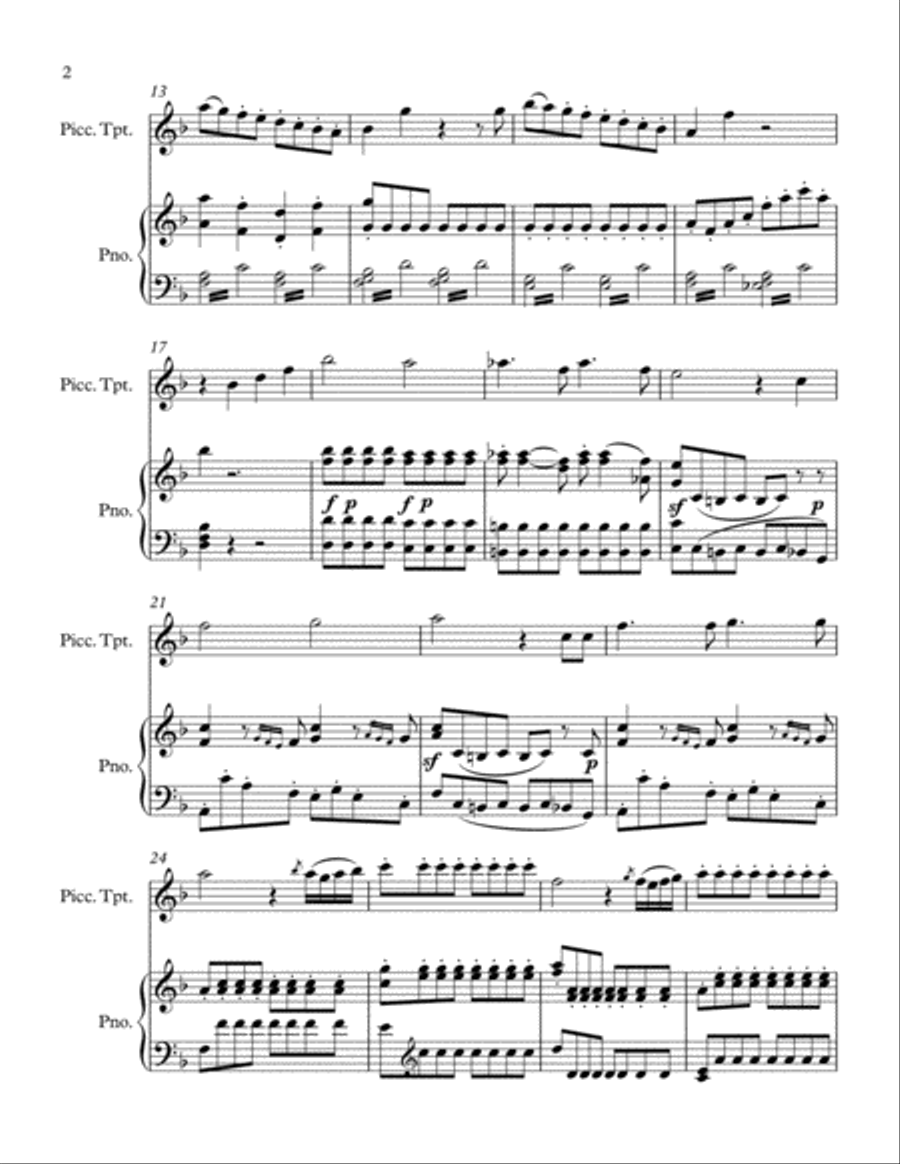 Queen of the Night Piccolo Trumpet scores gallery preview page 2