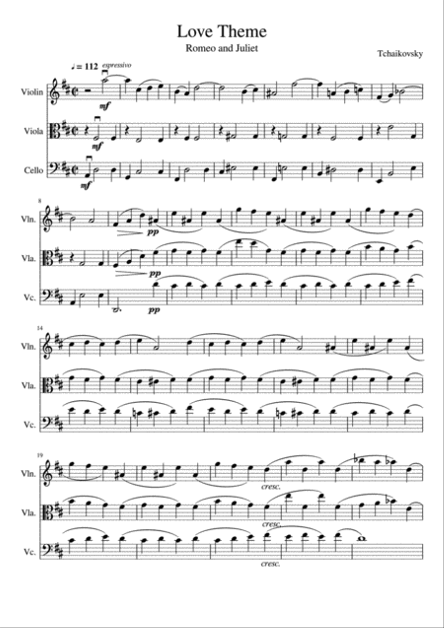 Love Theme from Romeo and Juliet String Trio scores gallery preview page 2