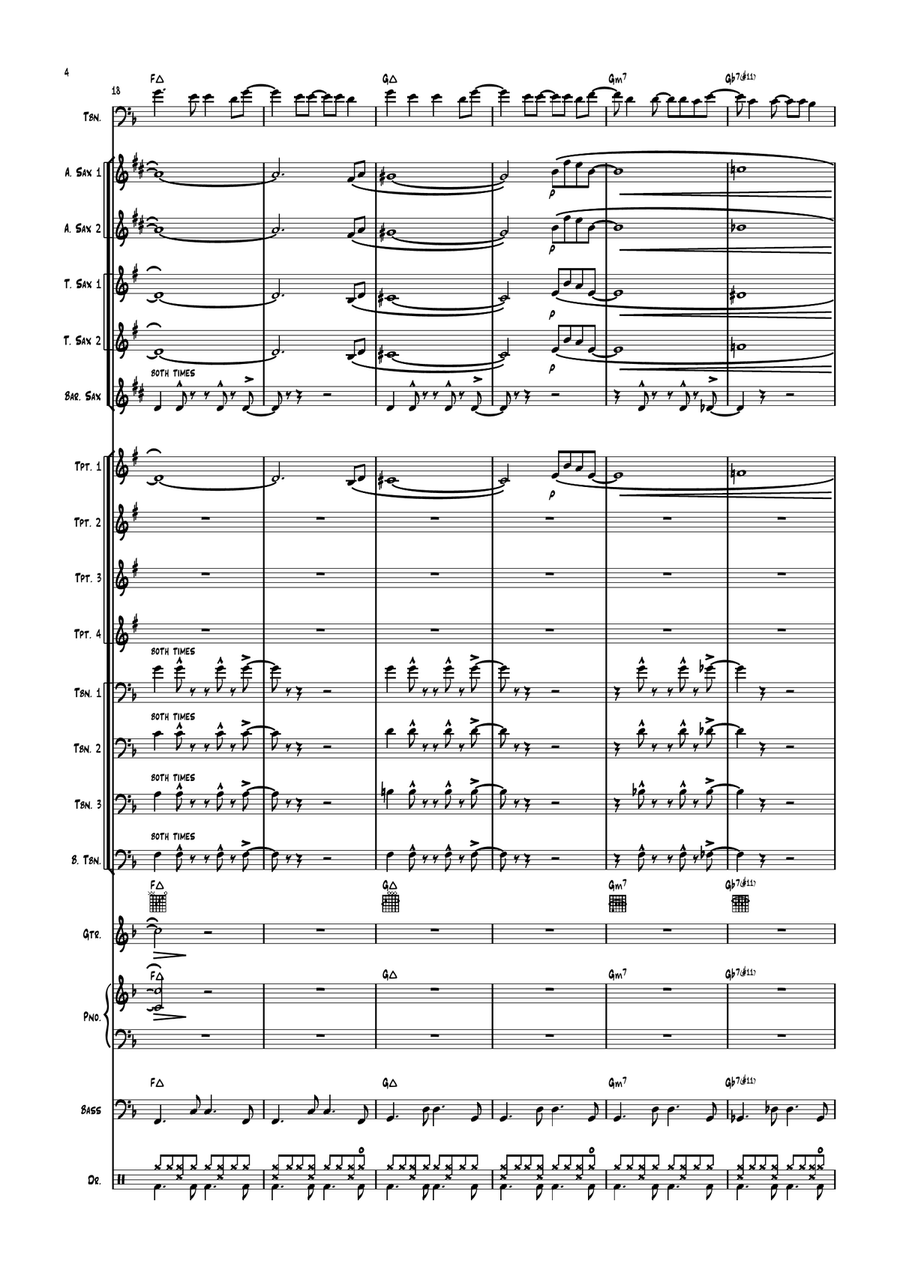The Girl From Ipanema (Garôta De Ipanema) Jazz Ensemble scores gallery preview page 4