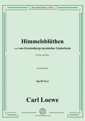 Book cover for Loewe-Himmelsblüthen,Op 69 No.2,in b flat minor