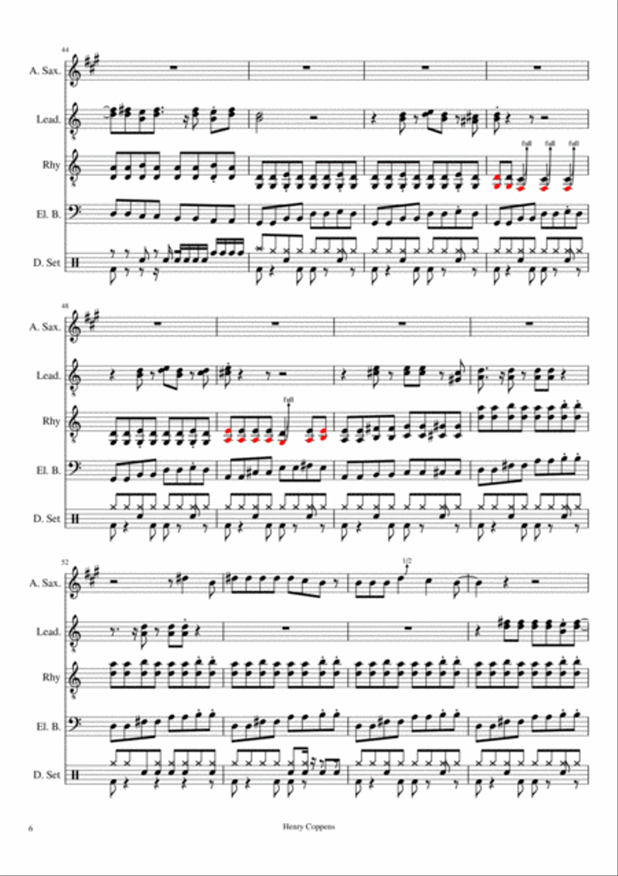 Pump Up The Boogie Small Ensemble scores gallery preview page 6