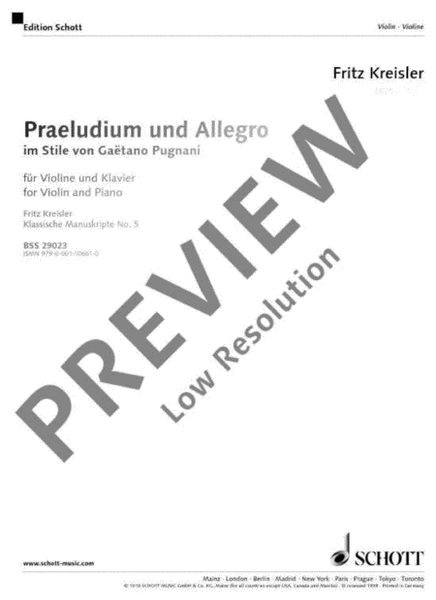 Praeludium and Allegro