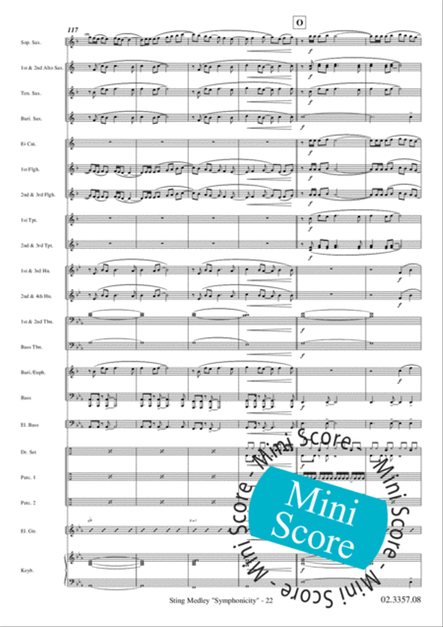 Sting Medley Sting Medley Fanfare Band scores gallery preview page 26