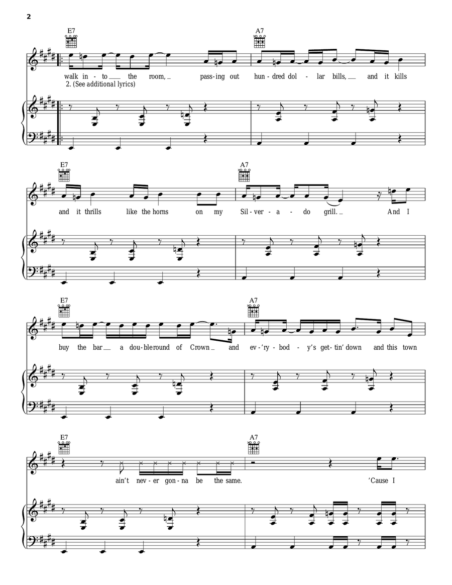 Save A Horse (Ride A Cowboy) Piano, Vocal, Guitar scores gallery preview page 2