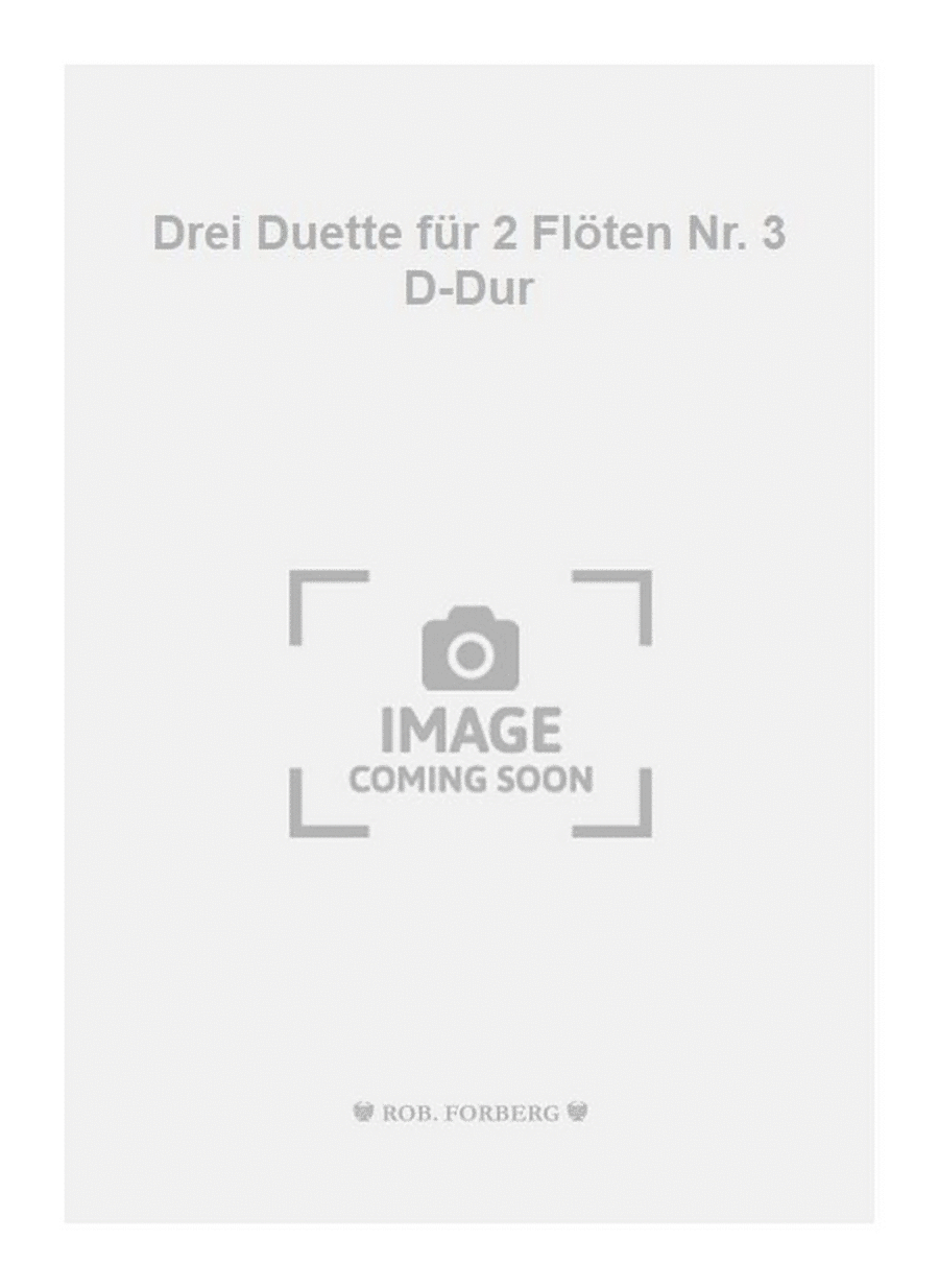 Drei Duette für 2 Flöten Nr. 3 D-Dur Flute scores gallery preview page 1