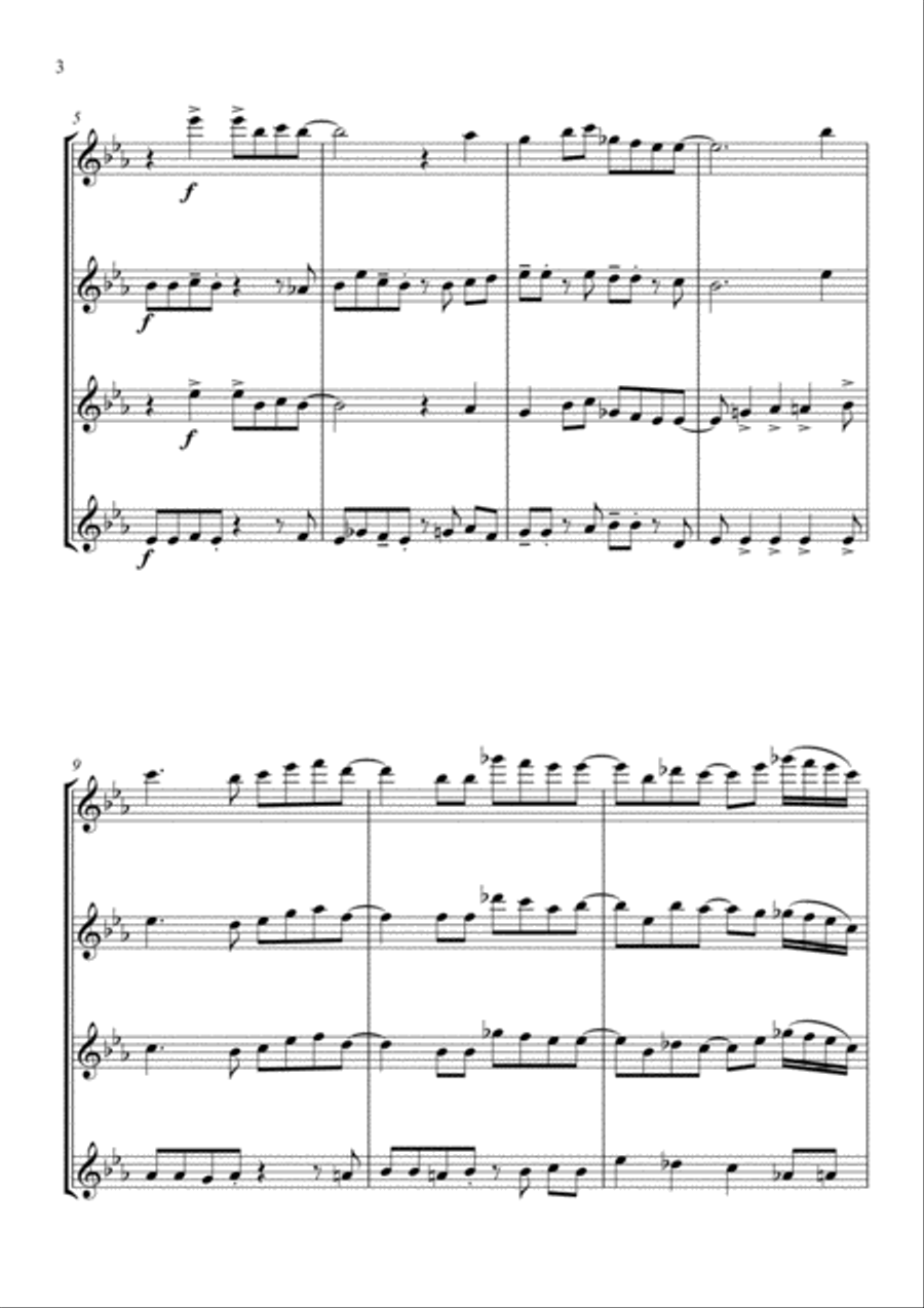 Joy to the (Rockin') World - Rock Carol for Flute Quartet Flute Quartet scores gallery preview page 4