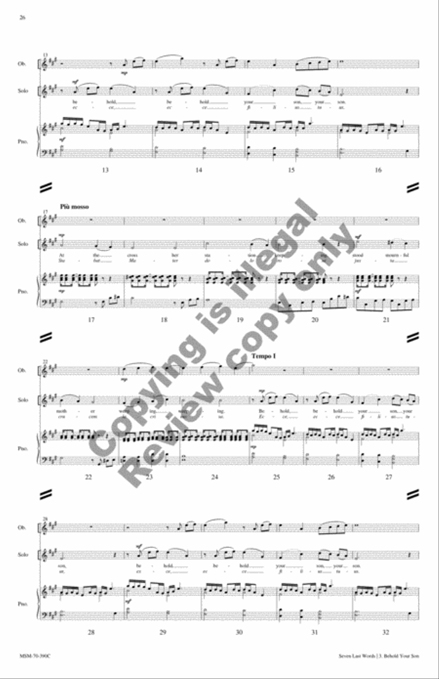 Seven Last Words (Chamber Ensemble Score) Choir scores gallery preview page 35