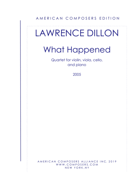 [Dillon] What Happened