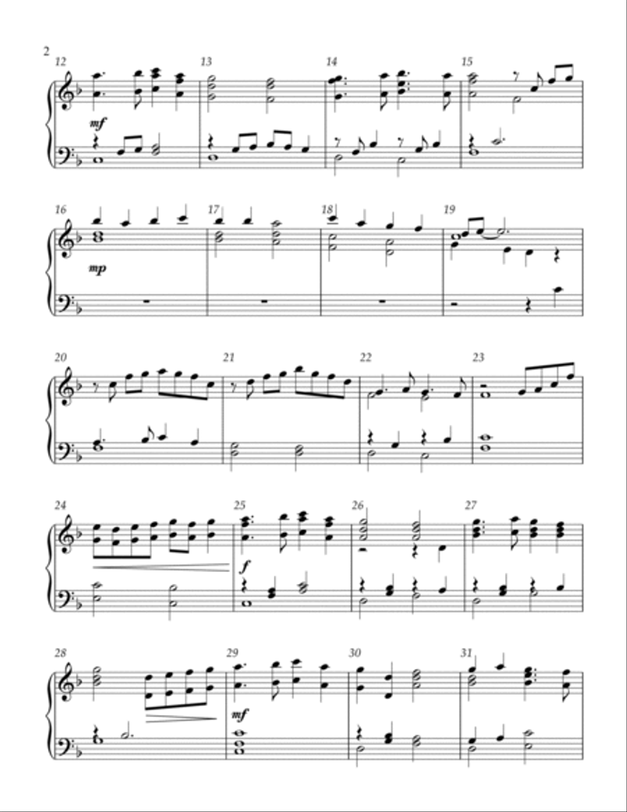 In The Bleak Midwinter (3 octave handbells) 3-Octaves scores gallery preview page 3